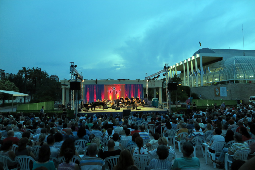 Escenario del Festival de Jazz en los Jardines del Palau, el pasado año./ (P. V.)